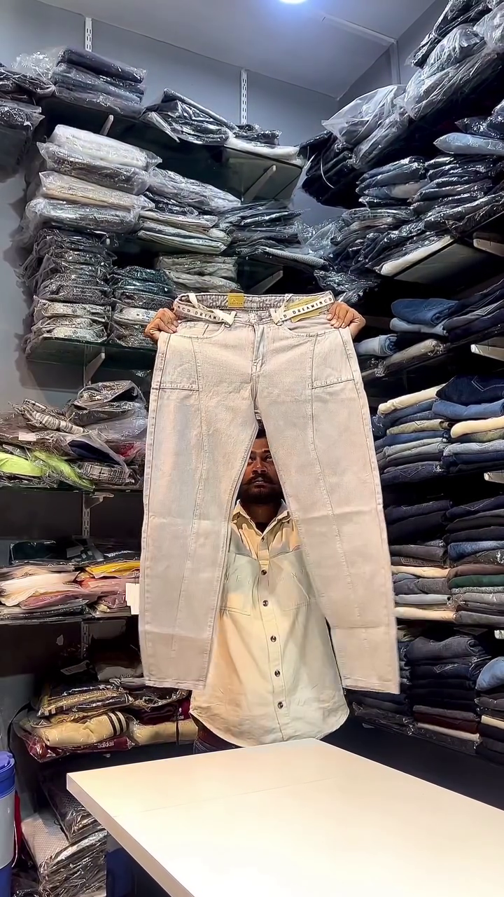 Premium Elegance: Beige Light-Tone Imported Designer Denim Jeans π€πβ¨ - Image 6