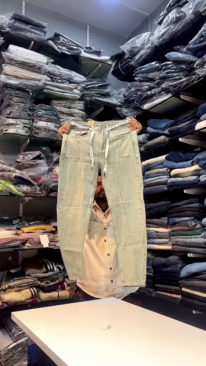 Premium Elegance: Beige Light-Tone Imported Designer Denim Jeans π€πβ¨ - Image 3