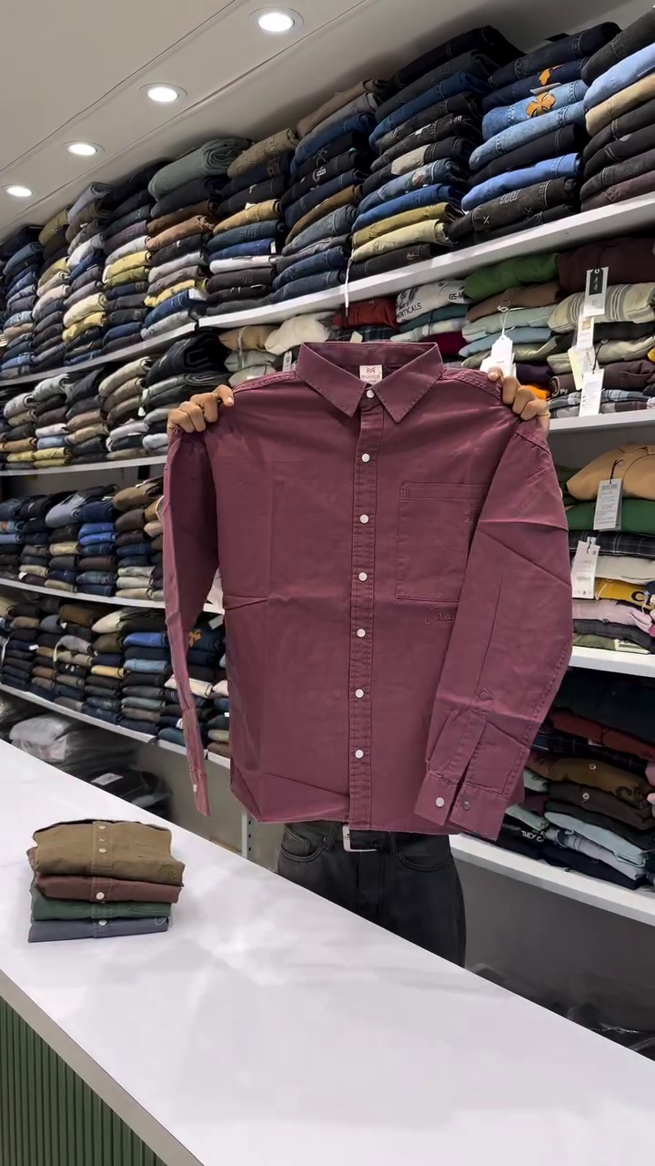 Timeless Essential: Solid Slim-Fit Cotton Shirt ππΏ