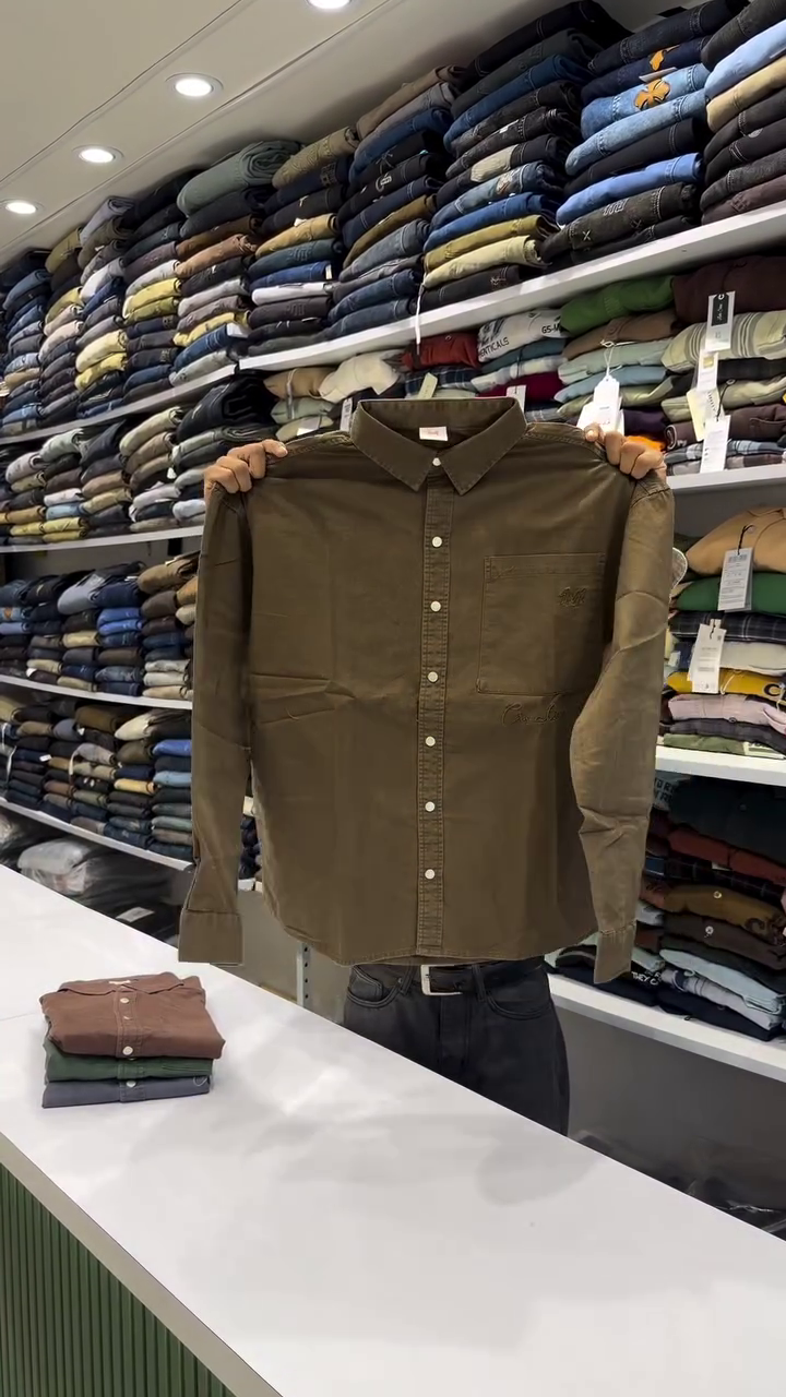 Timeless Essential: Solid Slim-Fit Cotton Shirt ππΏ - Image 2
