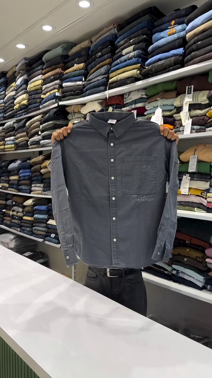 Timeless Essential: Solid Slim-Fit Cotton Shirt ππΏ - Image 4