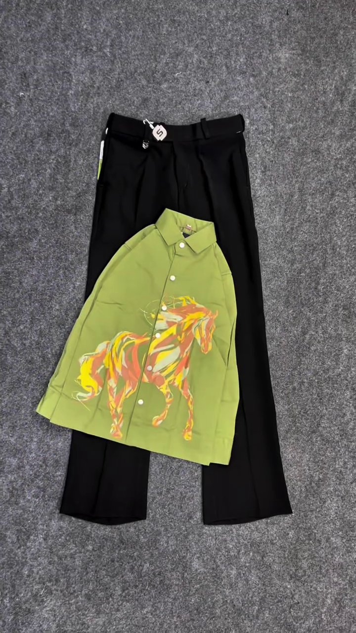 Trendy Korean-Style Combo: Printed Shirt with Relaxed Pants 🇰🇷👕👖 - Image 6