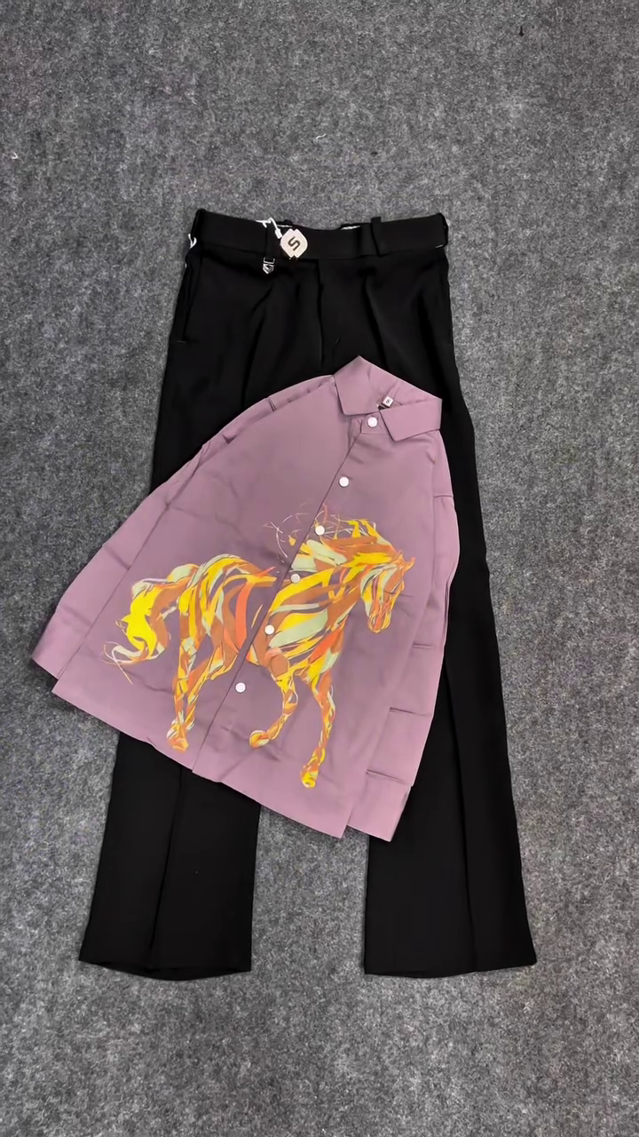Trendy Korean-Style Combo: Printed Shirt with Relaxed Pants 🇰🇷👕👖 - Image 4