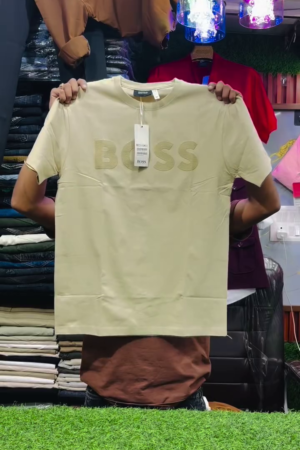 Effortless Style: Men’s Beige Logo-Embossed Cotton T-Shirt 👕🤎