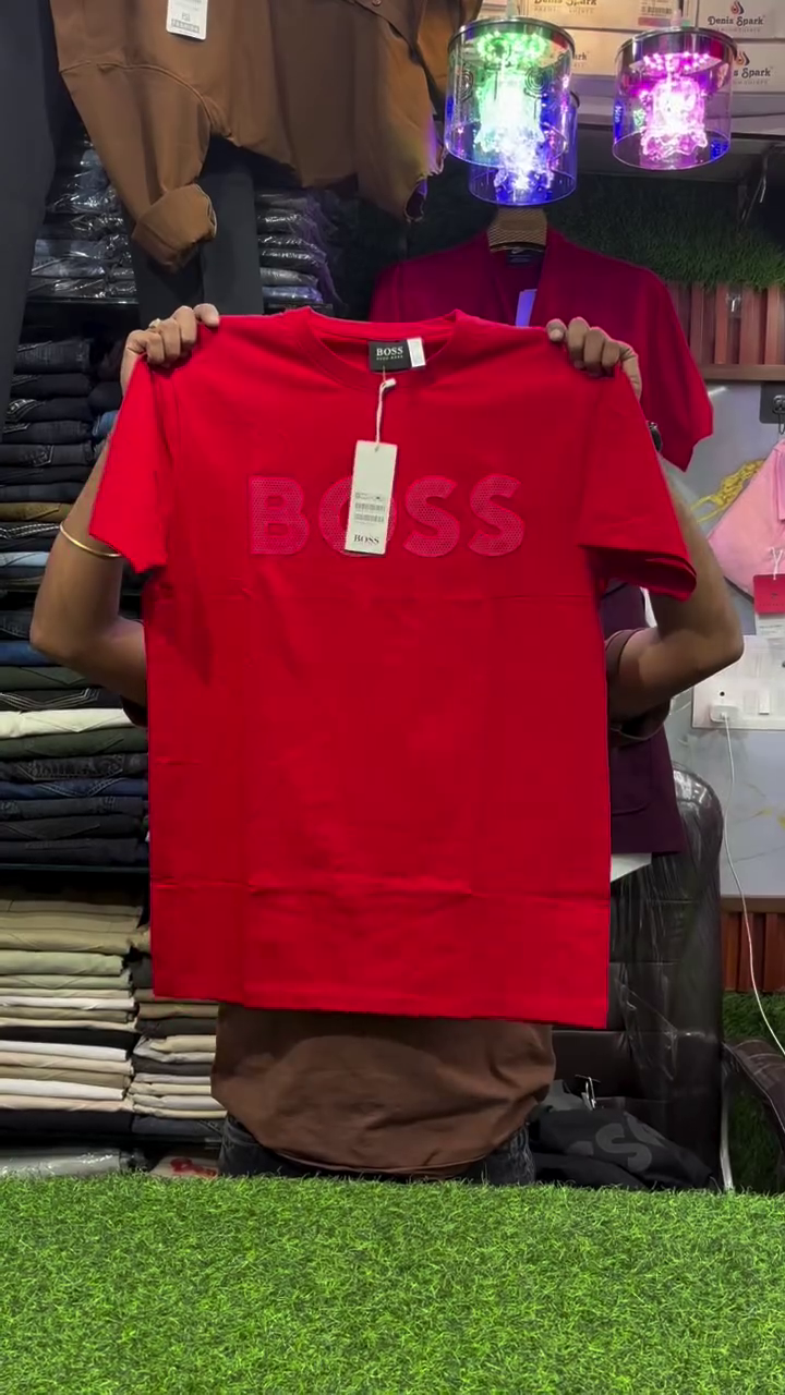 Effortless Style: Menβs Beige Logo-Embossed Cotton T-Shirt ππ€ - Image 2
