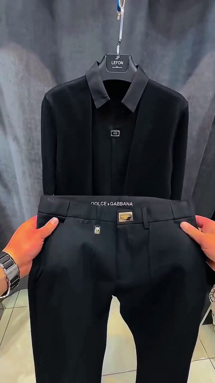 Premium Black Men’s Co-ord Set – Luxury Formal Shirt and Trouser Combo - Image 2