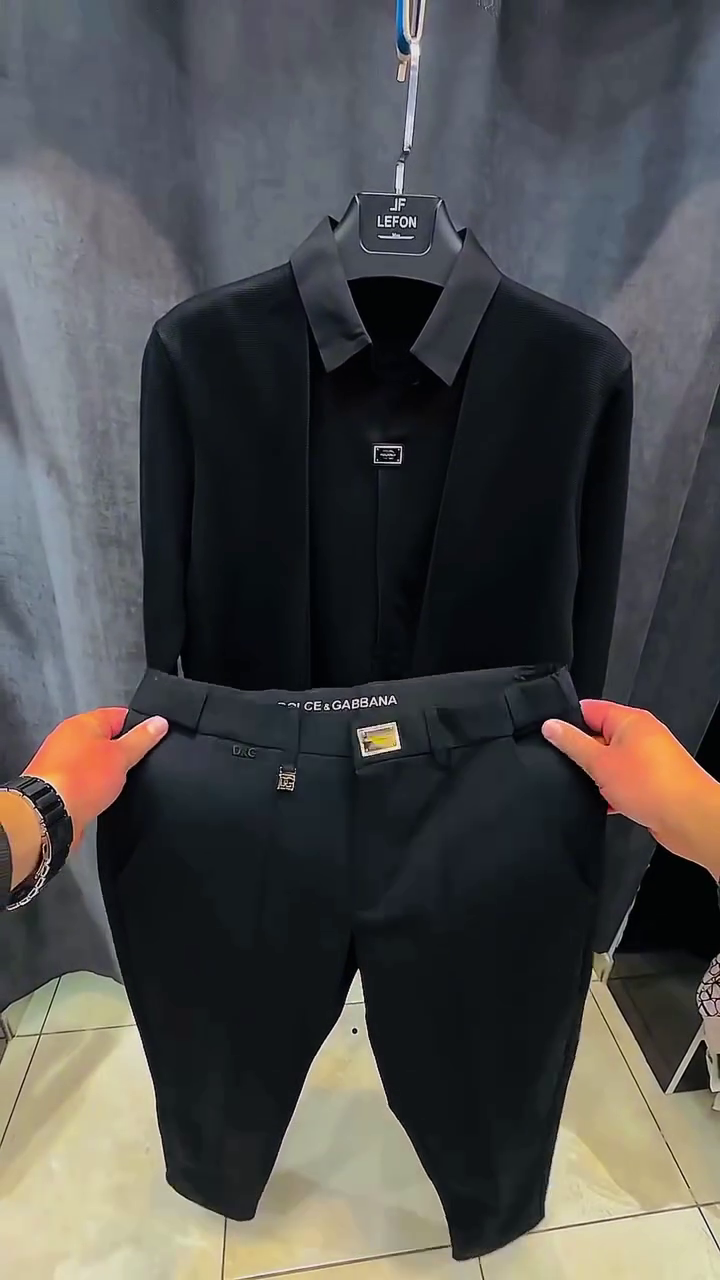 Premium Black Men’s Co-ord Set – Luxury Formal Shirt and Trouser Combo