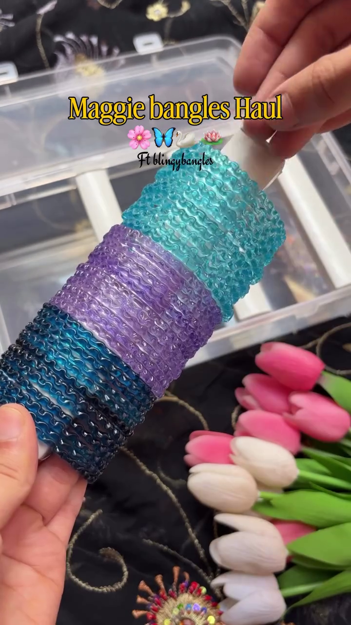 Trendy Jelly Bangles Set – Colorful Stackable Bracelets for Everyday & Festive Wear - Image 3